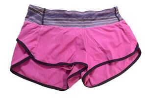 Lululemon Women's Athletic Skort Size 6 Pink Purple Zip Pocket Running